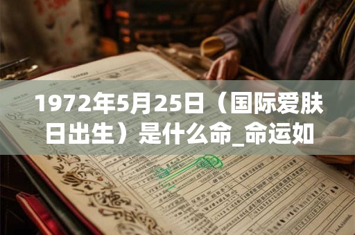 1972年5月25日（国际爱肤日出生）是什么命_命运如何