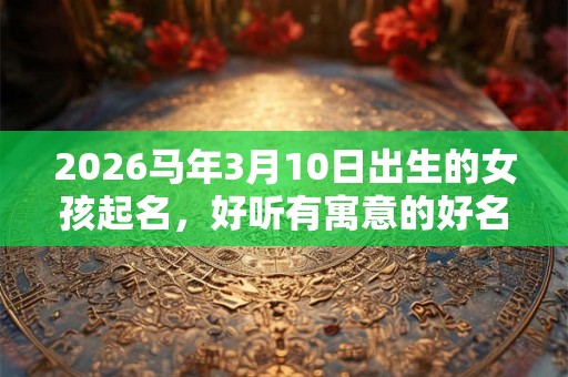2026马年3月10日出生的女孩起名，好听有寓意的好名字推荐