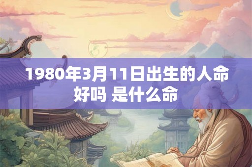 1980年3月11日出生的人命好吗 是什么命