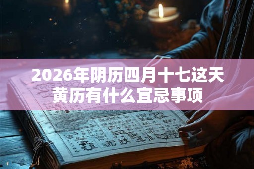 2026年阴历四月十七这天黄历有什么宜忌事项