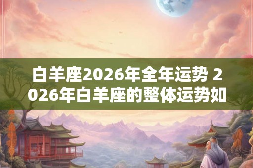 白羊座2026年全年运势 2026年白羊座的整体运势如何