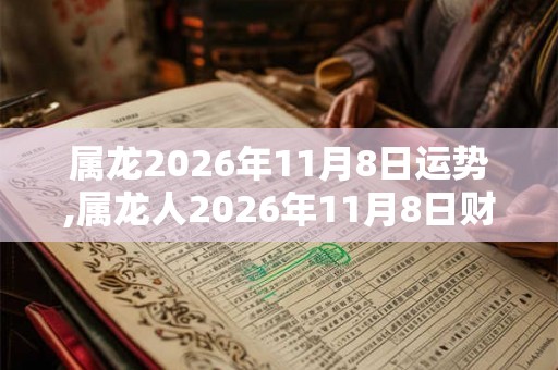 属龙2026年11月8日运势,属龙人2026年11月8日财运,生肖龙2026年11月8日运势