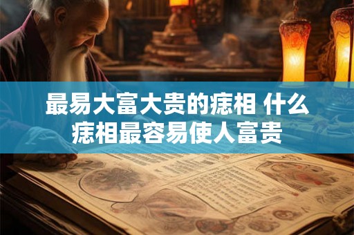 最易大富大贵的痣相 什么痣相最容易使人富贵