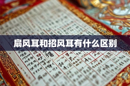 扇风耳和招风耳有什么区别