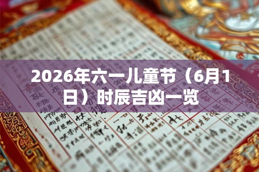 2026年六一儿童节（6月1日）时辰吉凶一览