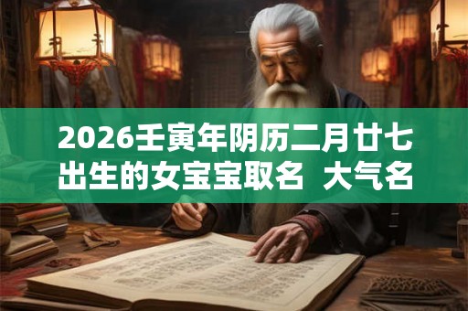 2026壬寅年阴历二月廿七出生的女宝宝取名  大气名字