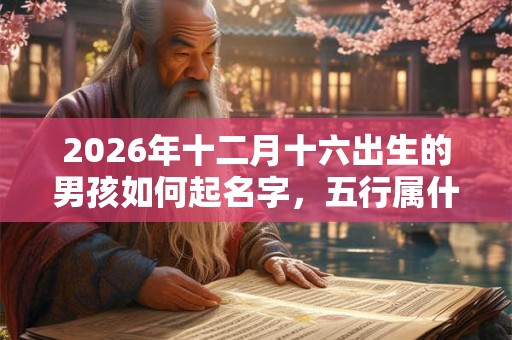 2026年十二月十六出生的男孩如何起名字,五行属什么 2026年十二月十六出生的男孩如何起名字,五行属什么