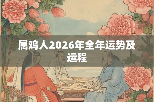 属鸡人2026年全年运势及运程