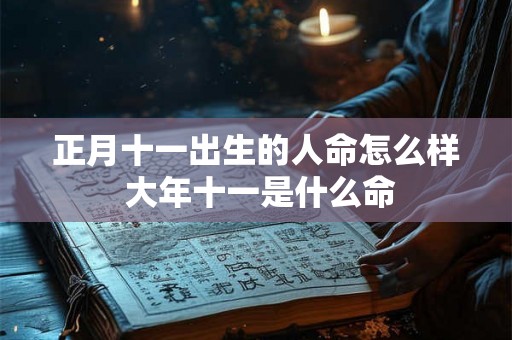正月十一出生的人命怎么样 大年十一是什么命