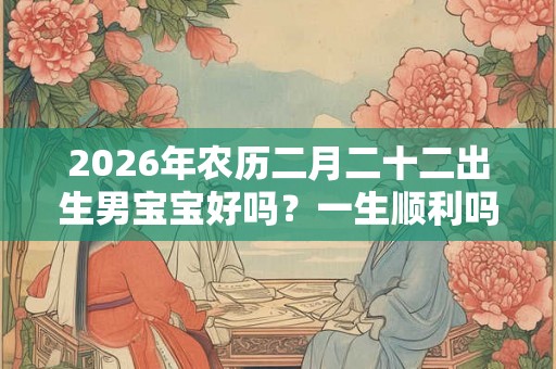 2026年农历二月二十二出生男宝宝好吗？一生顺利吗？