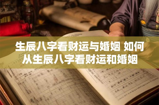 生辰八字看财运与婚姻 如何从生辰八字看财运和婚姻