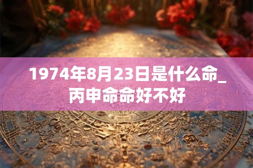 1974年8月23日是什么命_丙申命命好不好