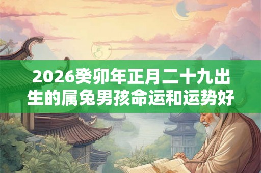 2026癸卯年正月二十九出生的属兔男孩命运和运势好吗? 2026癸卯年正月二十九出生的属兔男孩命运和运势好吗?