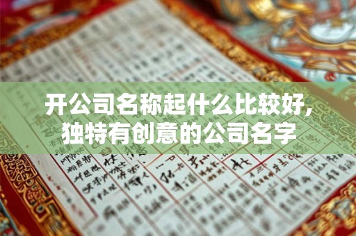 开公司名称起什么比较好,独特有创意的公司名字