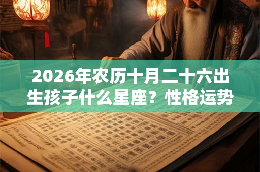 2026年农历十月二十六出生孩子什么星座?性格运势如何? 2026年农历十月二十六出生孩子什么星座?性格运势如何?