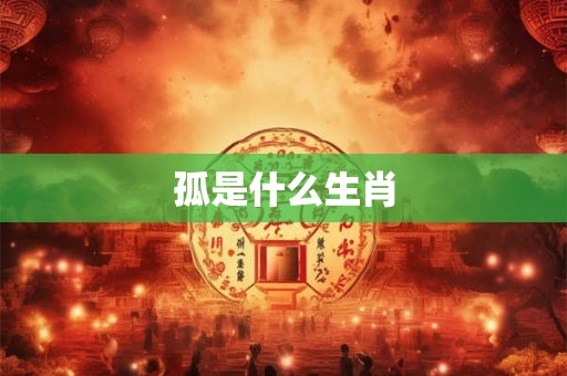 孤是什么生肖