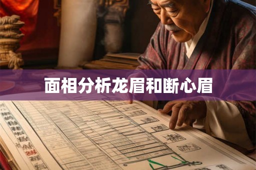 面相分析龙眉和断心眉