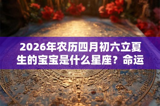 2026年农历四月初六立夏生的宝宝是什么星座？命运好不好？