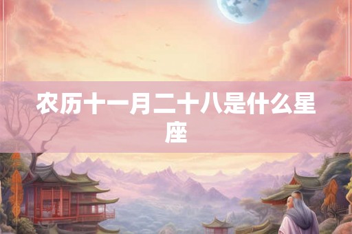 农历十一月二十八是什么星座