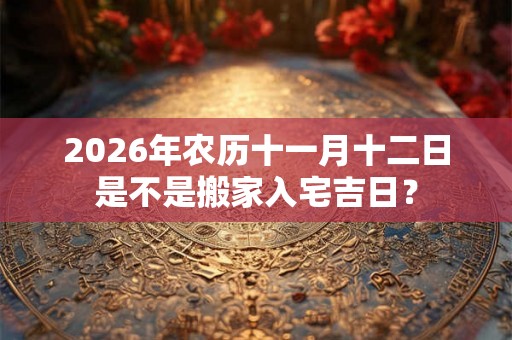 2026年农历十一月十二日是不是搬家入宅吉日？