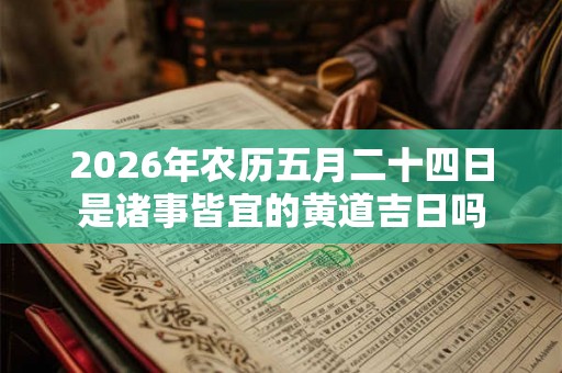 2026年农历五月二十四日是诸事皆宜的黄道吉日吗