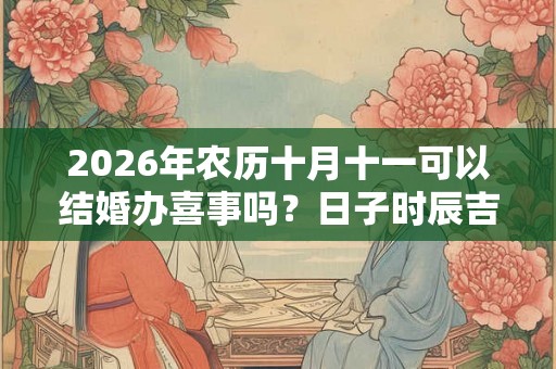 2026年农历十月十一可以结婚办喜事吗？日子时辰吉凶？