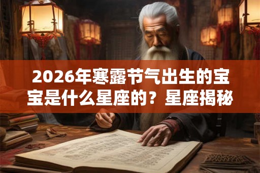 2026年寒露节气出生的宝宝是什么星座的？星座揭秘