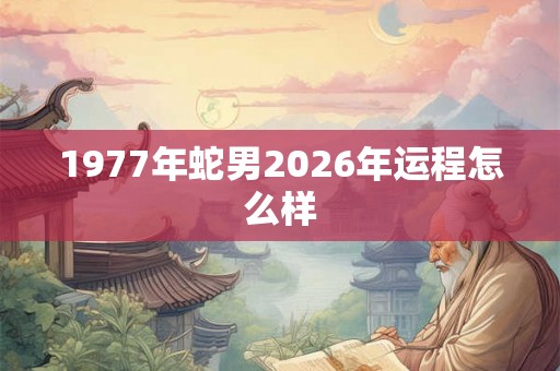 1977年蛇男2026年运程怎么样