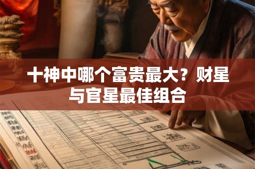 十神中哪个富贵最大？财星与官星最佳组合