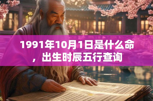 1991年10月1日是什么命，出生时辰五行查询