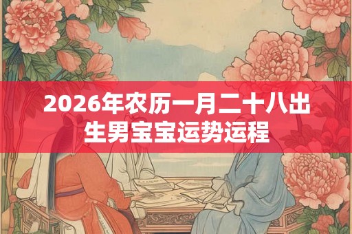 2026年农历一月二十八出生男宝宝运势运程