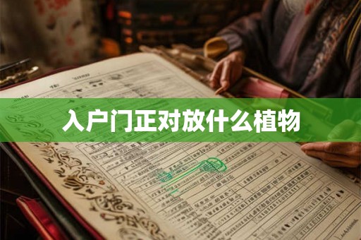 入户门正对放什么植物