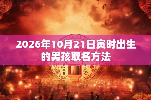 2026年10月21日寅时出生的男孩取名方法