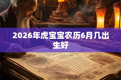 2026年虎宝宝农历6月几出生好