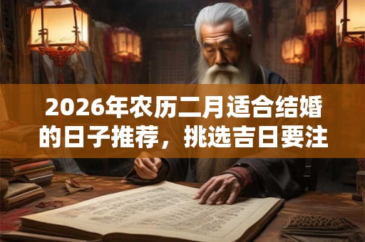 2026年农历二月适合结婚的日子推荐，挑选吉日要注意什么？