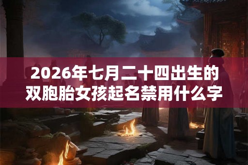 2026年七月二十四出生的双胞胎女孩起名禁用什么字，五行属什么