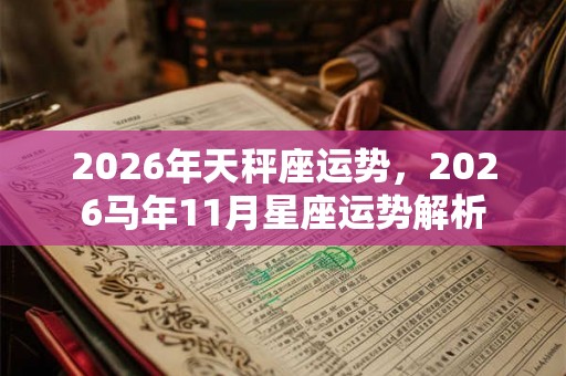 2026年天秤座运势，2026马年11月星座运势解析
