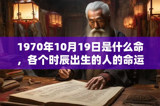 1970年10月19日是什么命，各个时辰出生的人的命运
