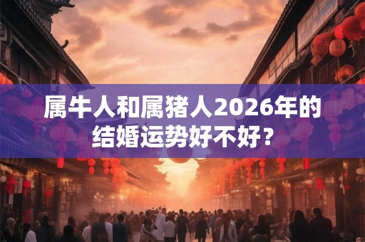 属牛人和属猪人2026年的结婚运势好不好？