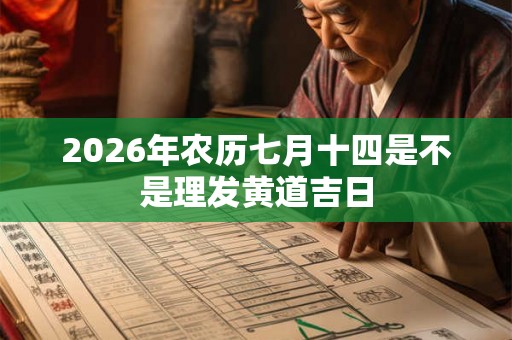 2026年农历七月十四是不是理发黄道吉日