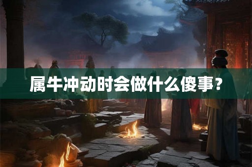 属牛冲动时会做什么傻事？