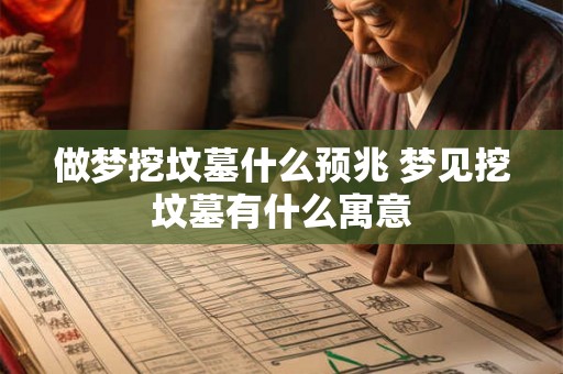 做梦挖坟墓什么预兆 梦见挖坟墓有什么寓意