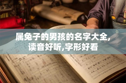 属兔子的男孩的名字大全,读音好听,字形好看