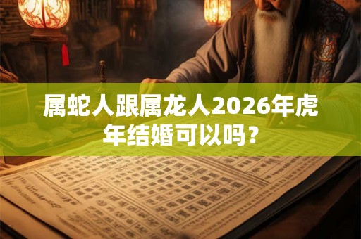 属蛇人跟属龙人2026年虎年结婚可以吗？