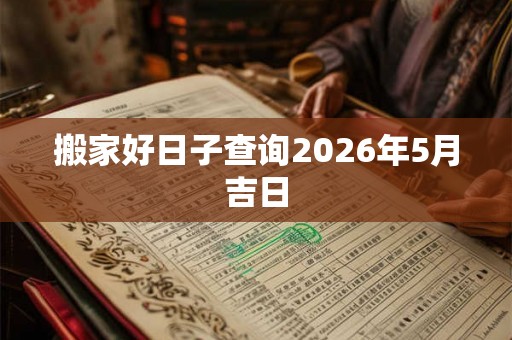 搬家好日子查询2026年5月吉日