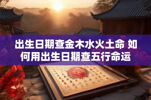 出生日期查金木水火土命 如何用出生日期查五行命运