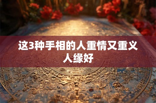 这3种手相的人重情又重义人缘好