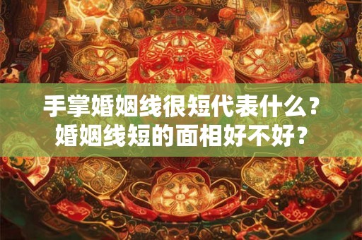 手掌婚姻线很短代表什么?婚姻线短的面相好不好? 手掌婚姻线很短代表什么?婚姻线短的面相好不好?