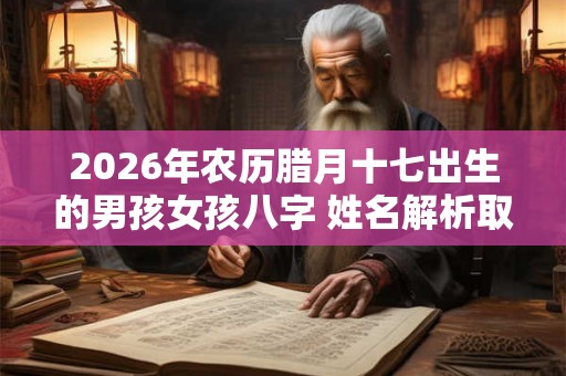 2026年农历腊月十七出生的男孩女孩八字 姓名解析取名建议