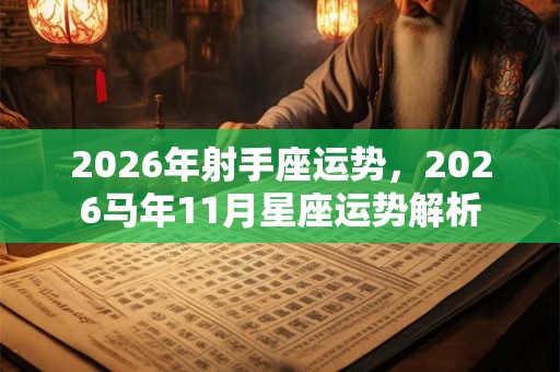 2026年射手座运势，2026马年11月星座运势解析